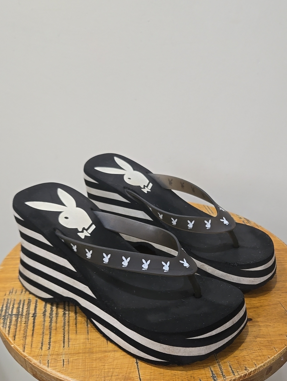 Vintage Y2K Playboy Platform Sandals Size 8